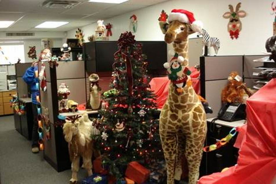 tacky christmas decorations office