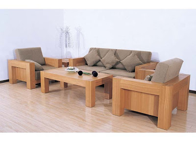 modern wooden sofa