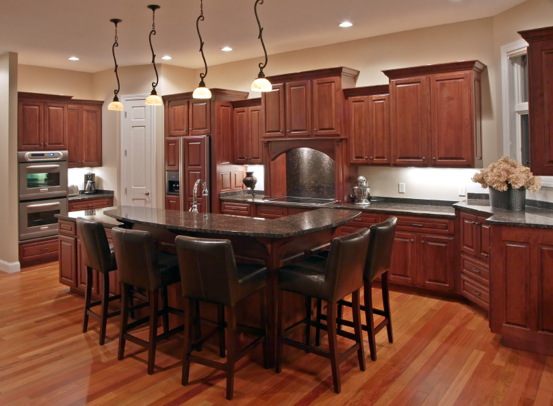 Magnificent Kitchen Designs With Dark, What Color Kitchen Cabinets Go With Dark Hardwood Floors