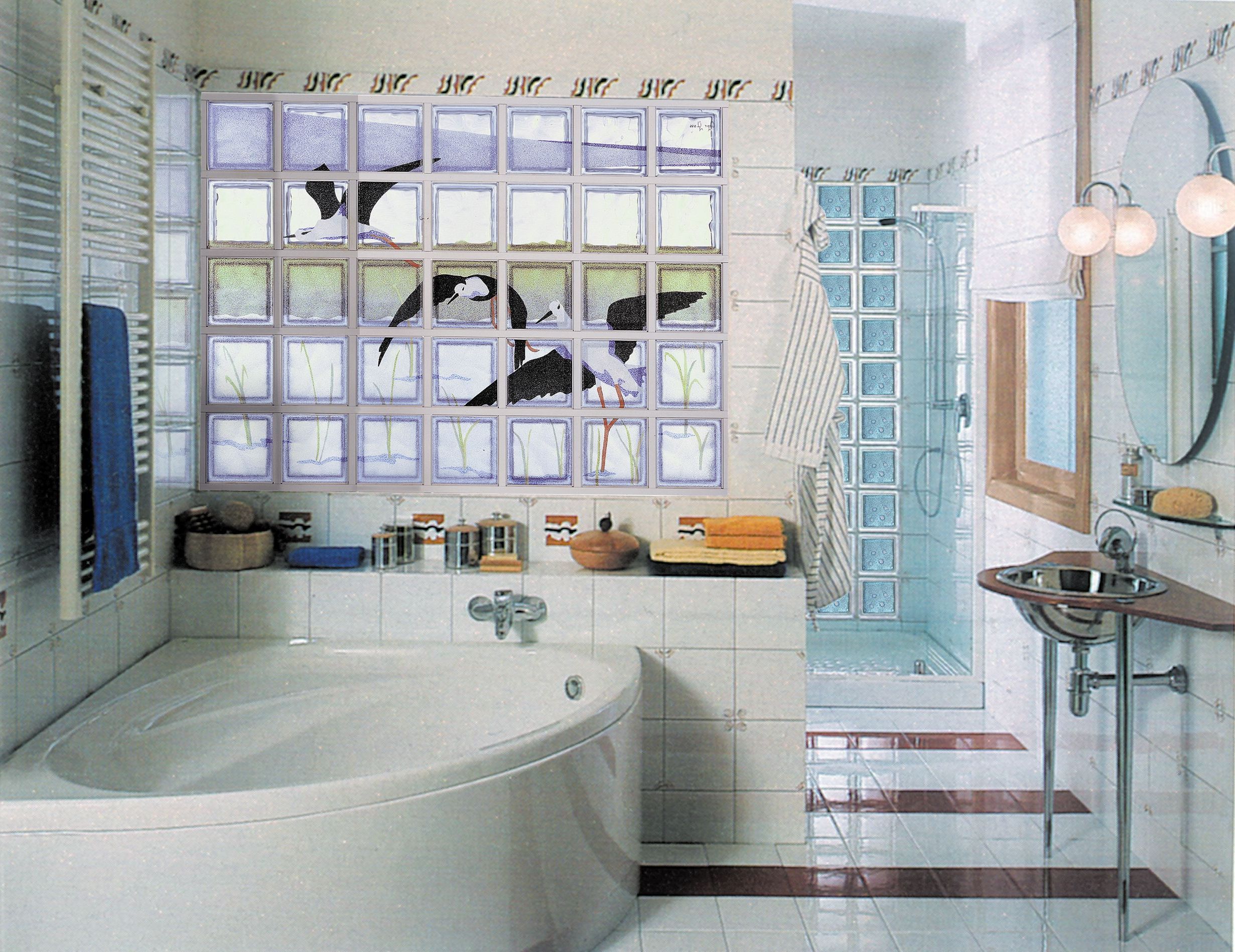 Glass block ideas bathrooms