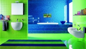 Amazing-Chic-And-Inspirational-Colorful-Bathroom-Ideas-In-Bright-Green-Blue-Bathroom-Design-