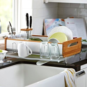 Best-Dish-Drainer-Racks-Kitchen-Drainer-Racks-Reviews-Dish-Bamboo-Dishrack-With-Awesome-And-Beautiful-Accessories-Rack-Kitchen-Design