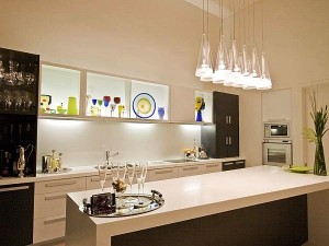 Creative-Kitchen-Lighting-Ideas-with-Glass-Cones-Lampshade-Design