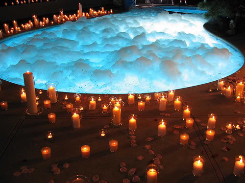 Beautiful Bathroom With Elegant Candles