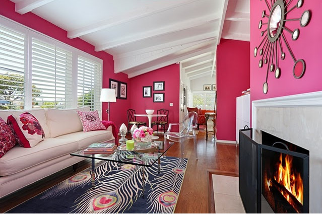 Design Collection Modern Living Room In Pink And Black And White 43 New Inspiration