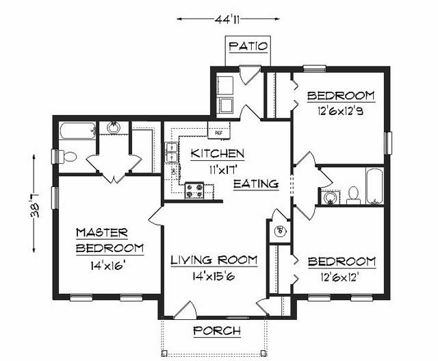 Perspective Floor Plan Residential House