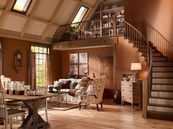 rustic living room paint