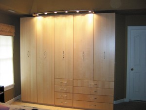 wardrobe design with lights