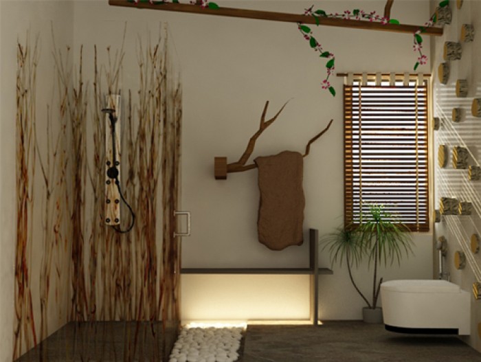 Bathroom in Forest Concept