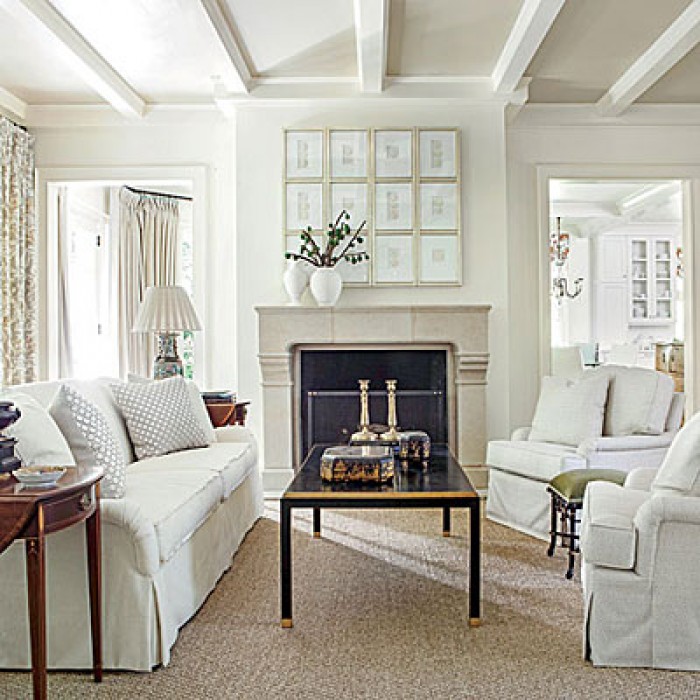 Pretty White Living Room Designs
