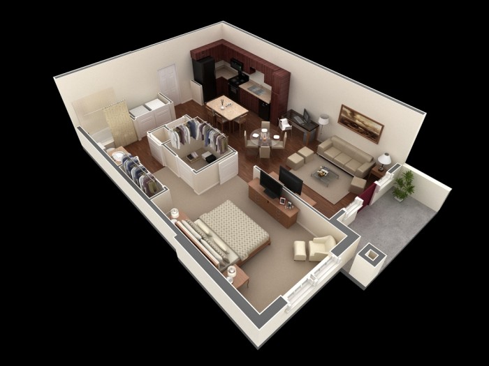 One Bedroom House Plan