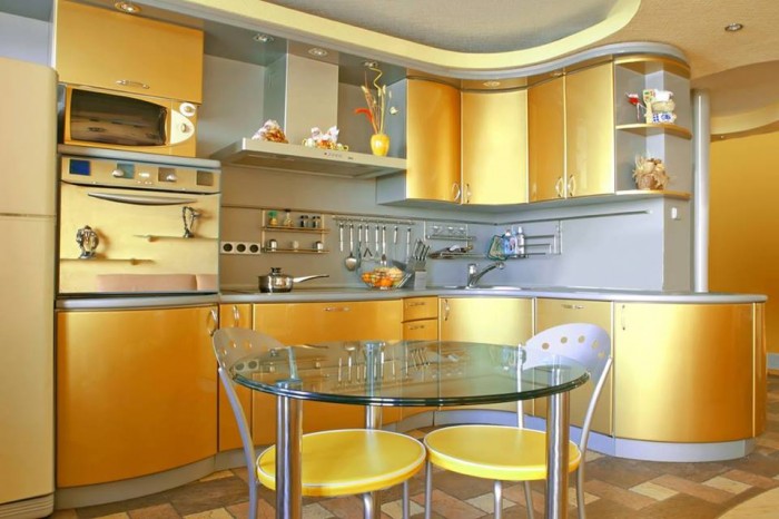 Impressive Yellow Kitchen Design