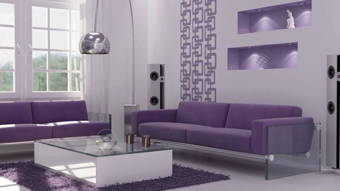 Unique Purple Living Room Furniture 