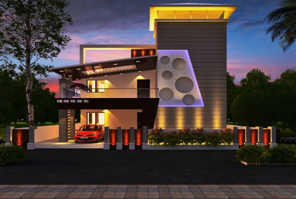Modern 3D Indian Front Elevation Designs from Ghar360- 2015