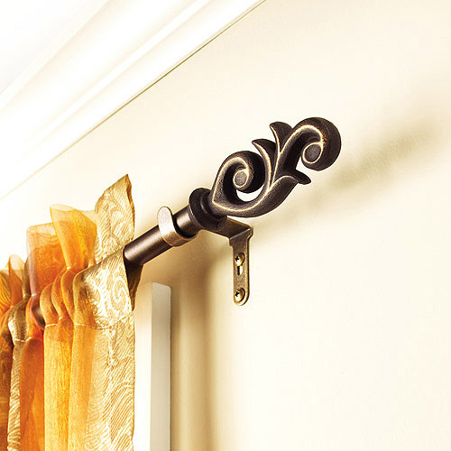 Curtain Rods Style Types Material, Types Of Curtain Rod Holders